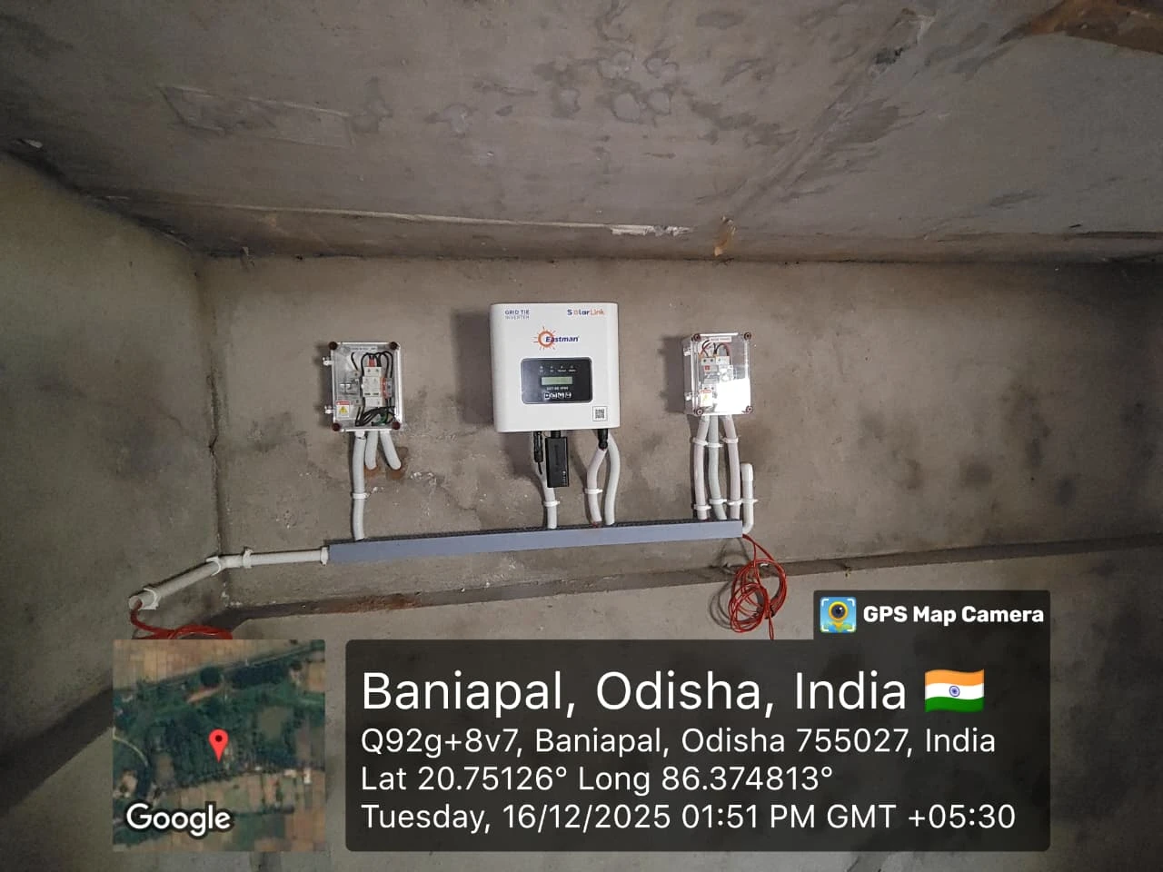 Inverter and protection equipment at the Baniapal residential project