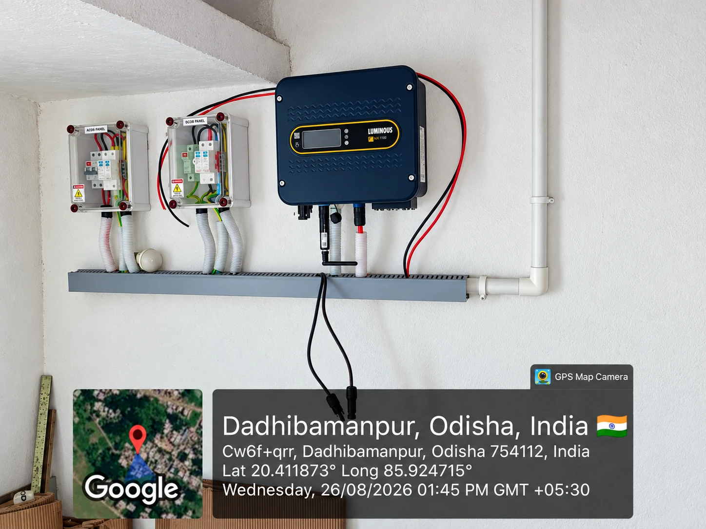 Inverter and protection equipment at the Dadhibamanpur residential project