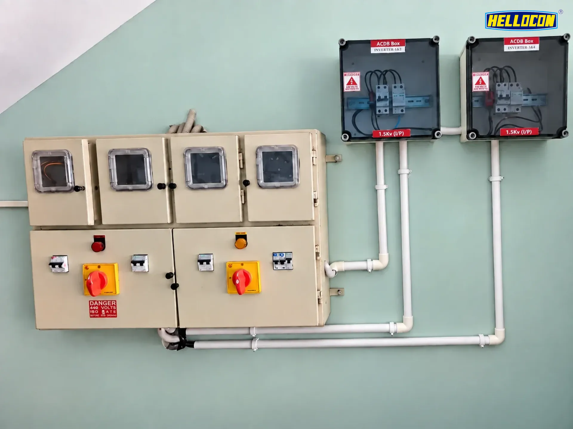 Distribution panels supplied for a solar project