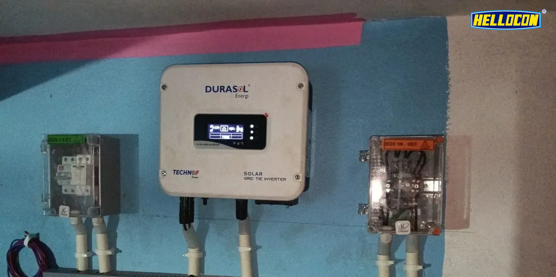 Inverter and protection equipment at the 3 kW HELLOCON project in Jajpur