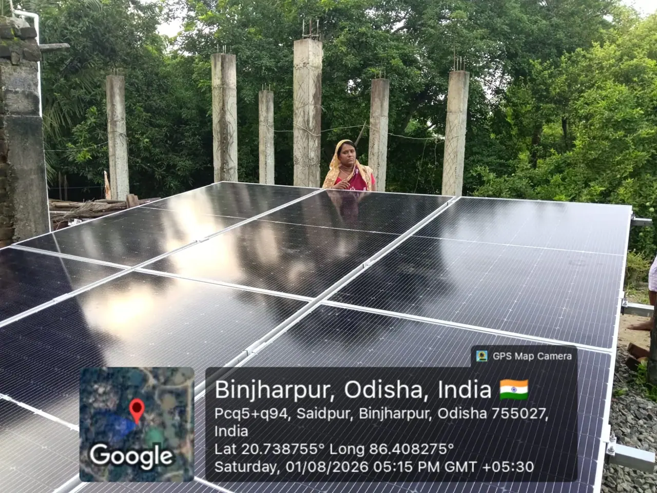 HELLOCON 3 kW residential rooftop solar installation in Binjharpur